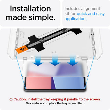 Beskyttelsesfilm til skærm Spigen GlastR EZ FIT til Apple iPad Pro 13 (2024), Hærdet glas, Full Glue AGL07793