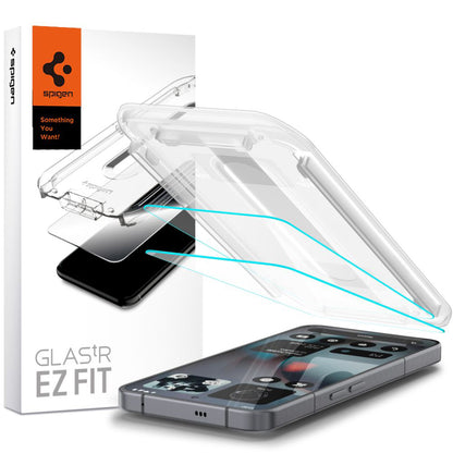 Beskyttelsesfilm til skærm Spigen GlastR EZ FIT til Nothing Phone (3), Hærdet Glas, Fuldklæbende, Sæt med 2 stykker AGL10165
