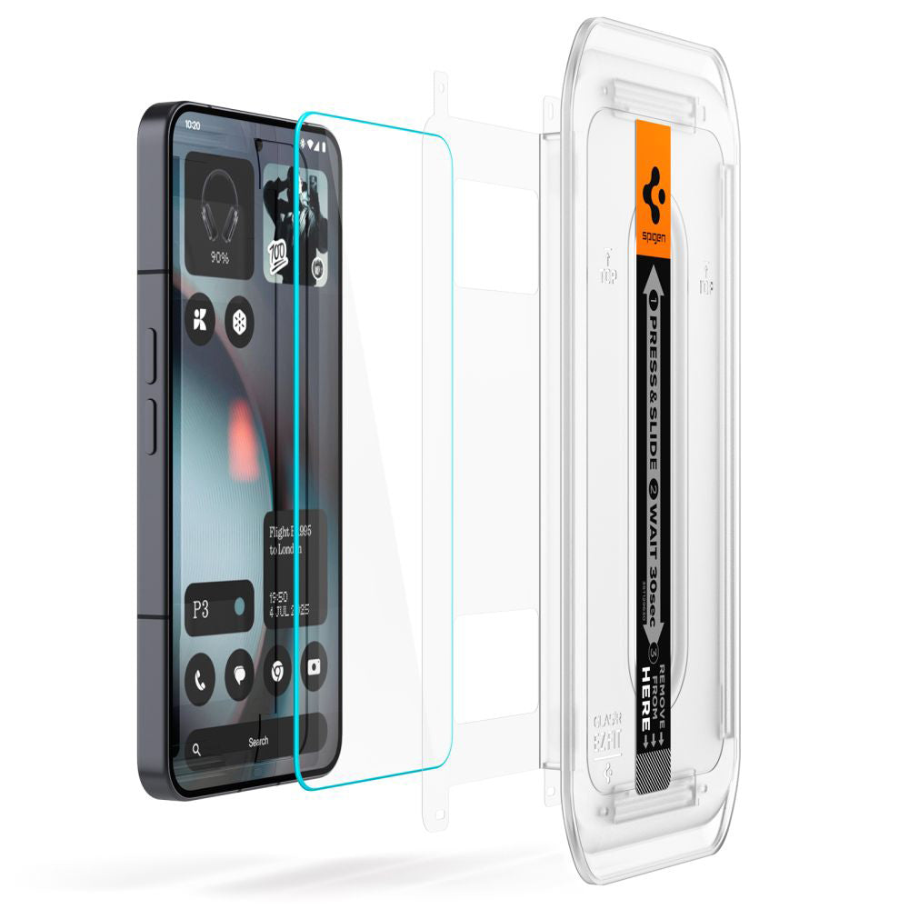 Beskyttelsesfilm til skærm Spigen GlastR EZ FIT til Nothing Phone (3), Hærdet Glas, Fuldklæbende, Sæt med 2 stykker AGL10165