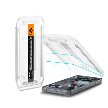 Beskyttelsesfilm til skærm Spigen GlastR EZ FIT til Nothing Phone (3), Hærdet Glas, Fuldklæbende, Sæt med 2 stykker AGL10165