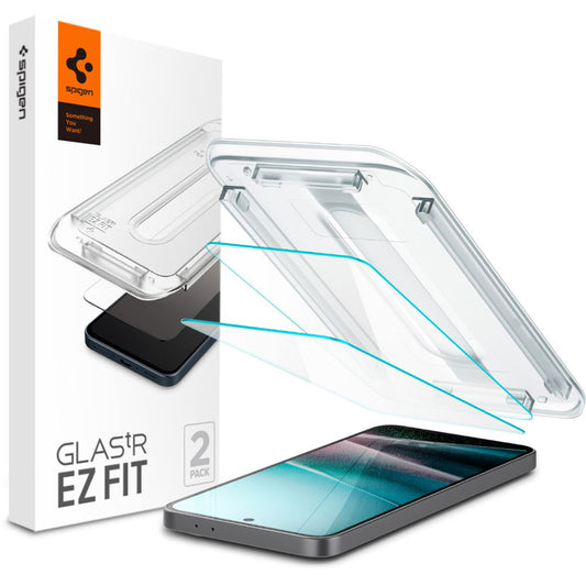 Skærmbeskyttelsesfilm Spigen GlastR EZ FIT til Samsung Galaxy A36 A366, hærdet glas, fuld lim, sæt med 2 stk. AGL09202