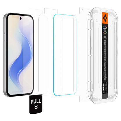 Beskyttelsesfilm til skærm Spigen GlastR EZ FIT Pro HD til Google Pixel 10a, Hærdet Glas, Fuldklæbende, Sæt med 2 stykker AGL11364