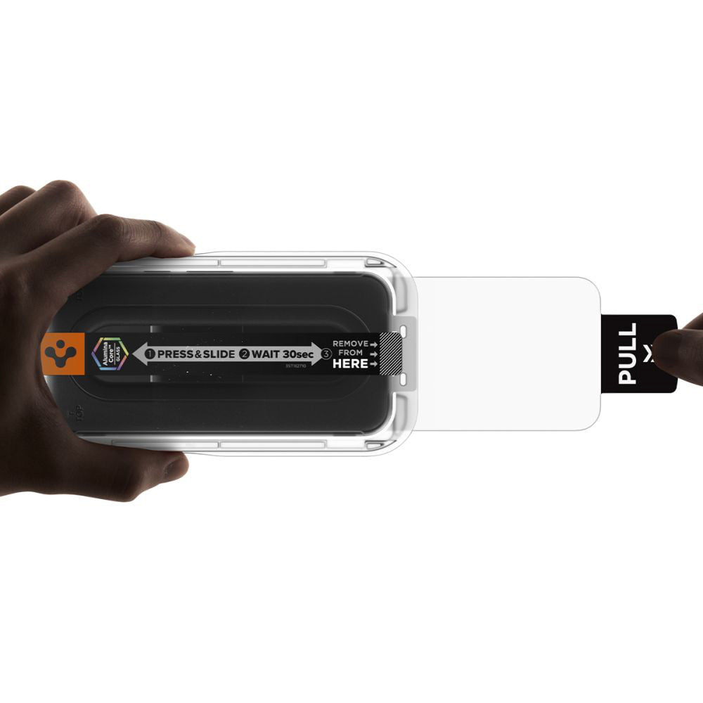 Beskyttelsesfilm til skærm Spigen GlastR EZ FIT Pro HD til Google Pixel 10a, Hærdet Glas, Fuldklæbende, Sæt med 2 stykker AGL11364