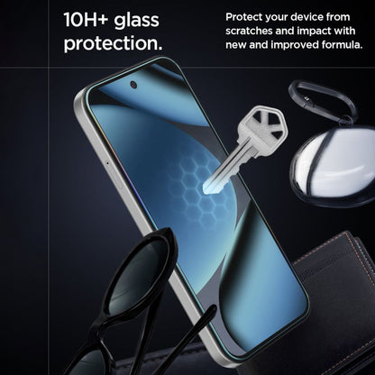 Beskyttelsesfilm til skærm Spigen GlastR EZ FIT Pro HD til Google Pixel 10a, Hærdet Glas, Fuldklæbende, Sæt med 2 stykker AGL11364