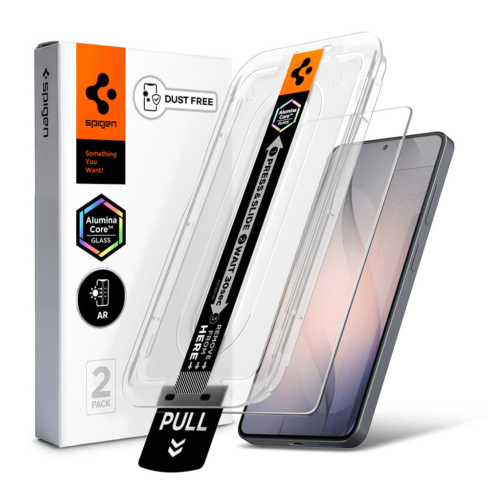 Beskyttelsesfilm til skærm Spigen GlastR EZ FIT Pro HD (Anti-Reflection) til Samsung Galaxy S26 Plus S947, Hærdet Glas, Fuldklæbende, Sæt med 2 stykker