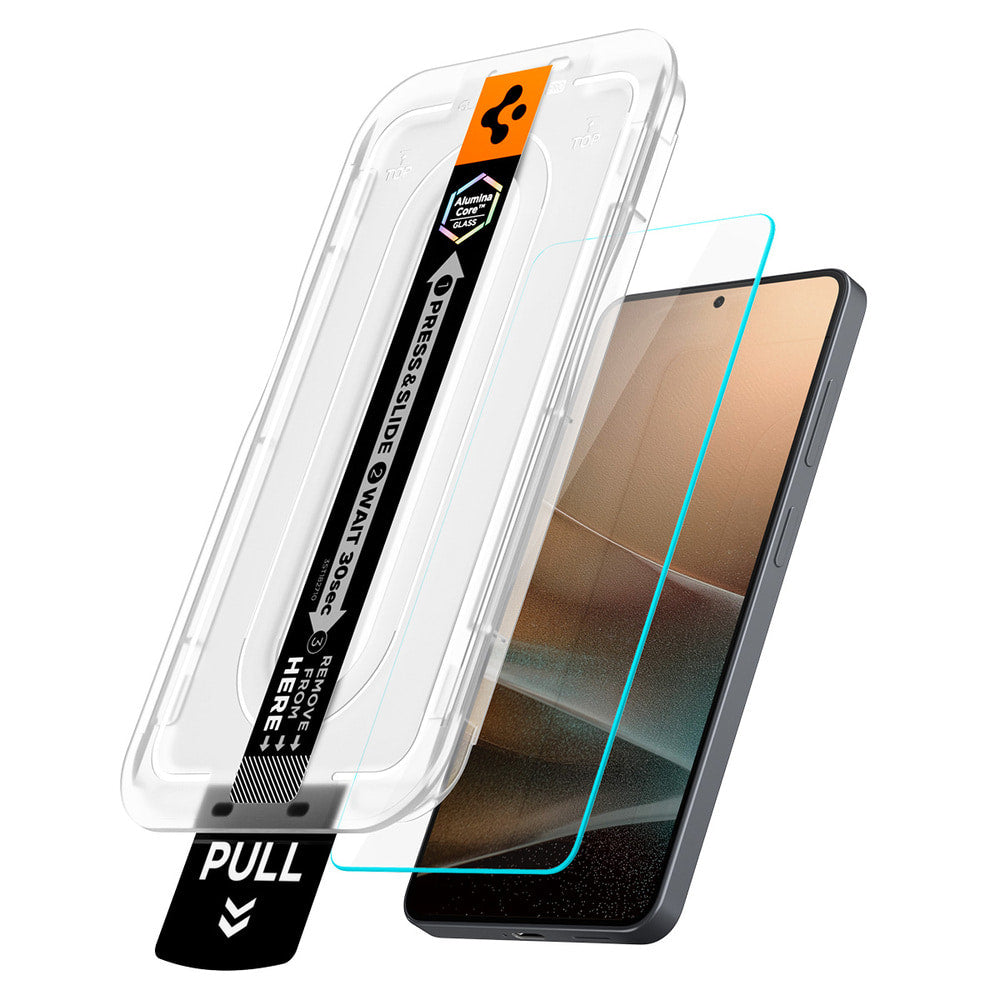 Beskyttelsesfilm til skærm Spigen GlastR EZ FIT Pro HD (Anti-Reflection) til Samsung Galaxy S26 Plus S947, Hærdet Glas, Fuldklæbende, Sæt med 2 stykker