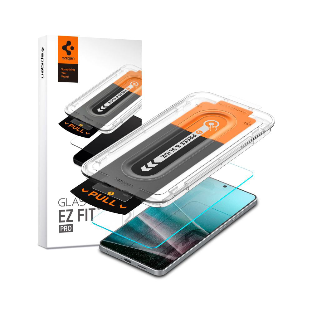 Beskyttelsesfilm til skærm Spigen GlastR EZ FIT Pro til Samsung Galaxy S25 Edge S937, Hærdet Glas, Fuldklæbende