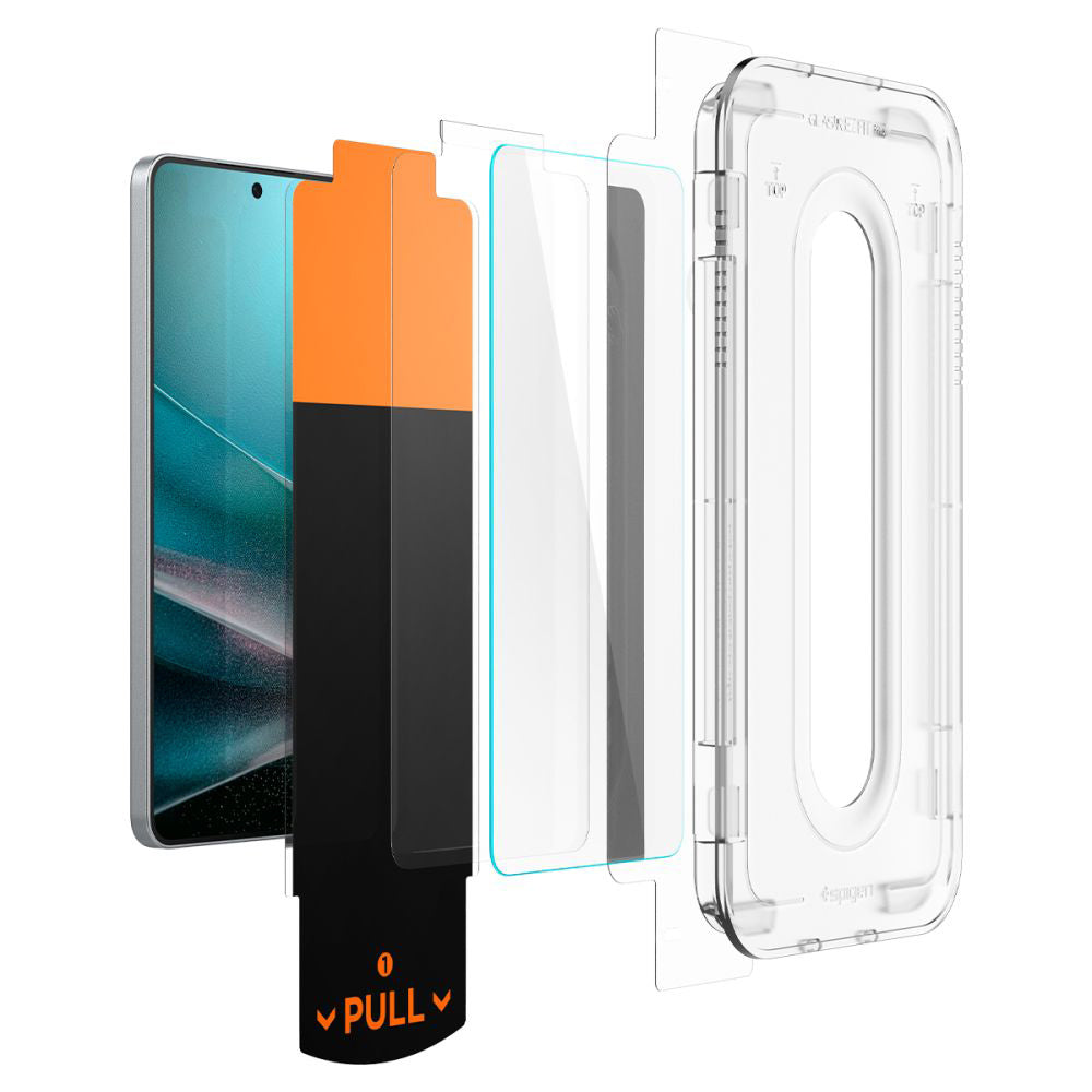 Beskyttelsesfilm til skærm Spigen GlastR EZ FIT Pro til Samsung Galaxy S25 Edge S937, Hærdet Glas, Fuldklæbende
