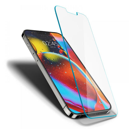Beskyttelsesfilm til skærm Spigen GlastR Slim til Apple iPhone 17e / 16e / 14 / 13 Pro, Hærdet Glas, Full Glue AGL03391