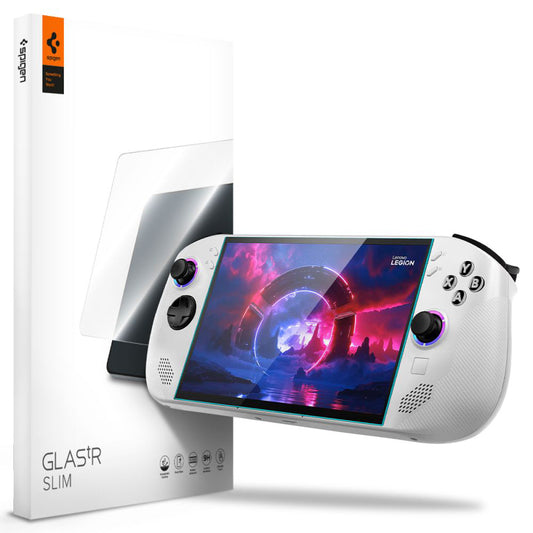 Beskyttelsesfilm til skærm Spigen GlastR Slim til Lenovo Legion Go S, Hærdet glas, Fuldklæbende, Sæt med 2 stykker AGL09773