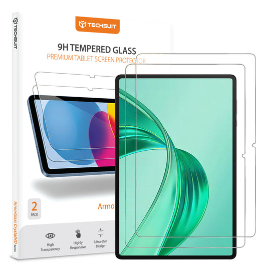 Beskyttelsesfilm til skærm Techsuit ArmorGlass CrystalHD til Honor Pad X8a / Xiaomi Pad 6 / 6 Pro, Hærdet Glas, Full Glue, Sæt med 2 stykker