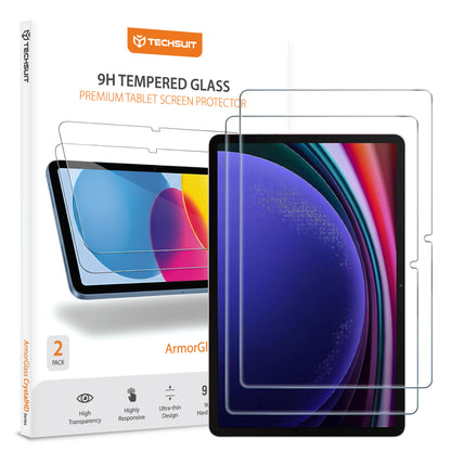 Beskyttelsesfilm Techsuit ArmorGlass CrystalHD til Samsung Galaxy Tab S10 Lite / Tab S10 FE, Hærdet Glas, Fuldklæbende, Sæt med 2 stykker