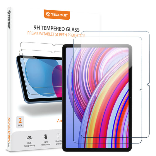 Beskyttelsesfilm Techsuit ArmorGlass CrystalHD til Xiaomi Redmi Pad Pro / Pad Pro 5G / Poco Pad, Hærdet Glas, Fuldklæbende, Sæt med 2 stykker