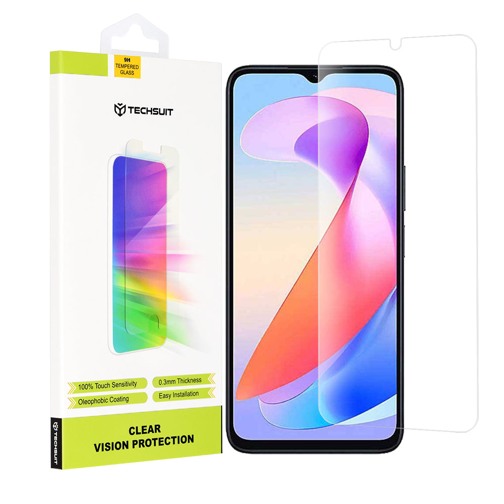 Techsuit Clear Vision Skærmbeskyttelse til Honor X6a, Hærdet Glas, Fuld Lim