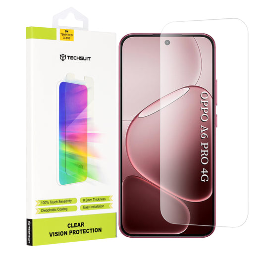 Beskyttelsesfilm Techsuit Clear Vision til Oppo A6 Pro 5G / A6 Pro 4G, Hærdet Glas, Full Glue