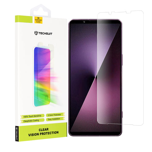 Techsuit Clear Vision Skærmbeskyttelsesfilm til Sony Xperia 1 VII, Hærdet Glas, Fuld Lim