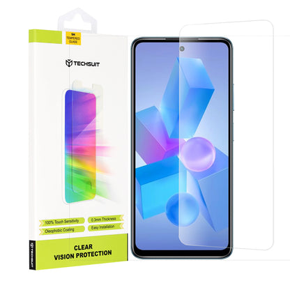 Techsuit Clear Vision Skærmbeskyttelsesfilm til Tecno Spark 20 Pro / Pova 5 Pro / Hot 40 / Hot 40 Pro, Hærdet Glas, Fuld Lim
