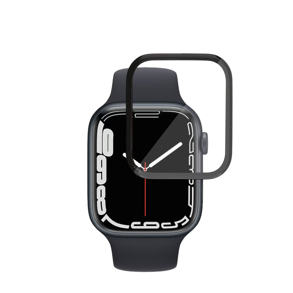Beskyttelsesfilm Techsuit Nano Flex til Apple Watch Series 9 / 8 / 7 45mm, Plastik, Sæt med 2 stykker, Sort