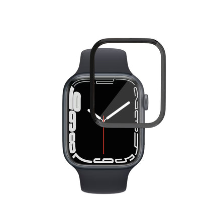 Beskyttelsesfilm Techsuit Nano Flex til Apple Watch Series 9 / 8 / 7 45mm, Plastik, Sæt med 2 stykker, Sort