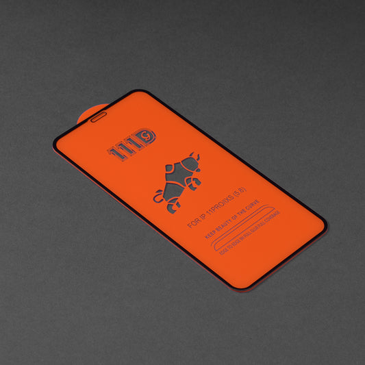 Techsuit skærmbeskytter til Apple iPhone 11 Pro / XS / X, hærdet glas, fuld lim, 111D, sort