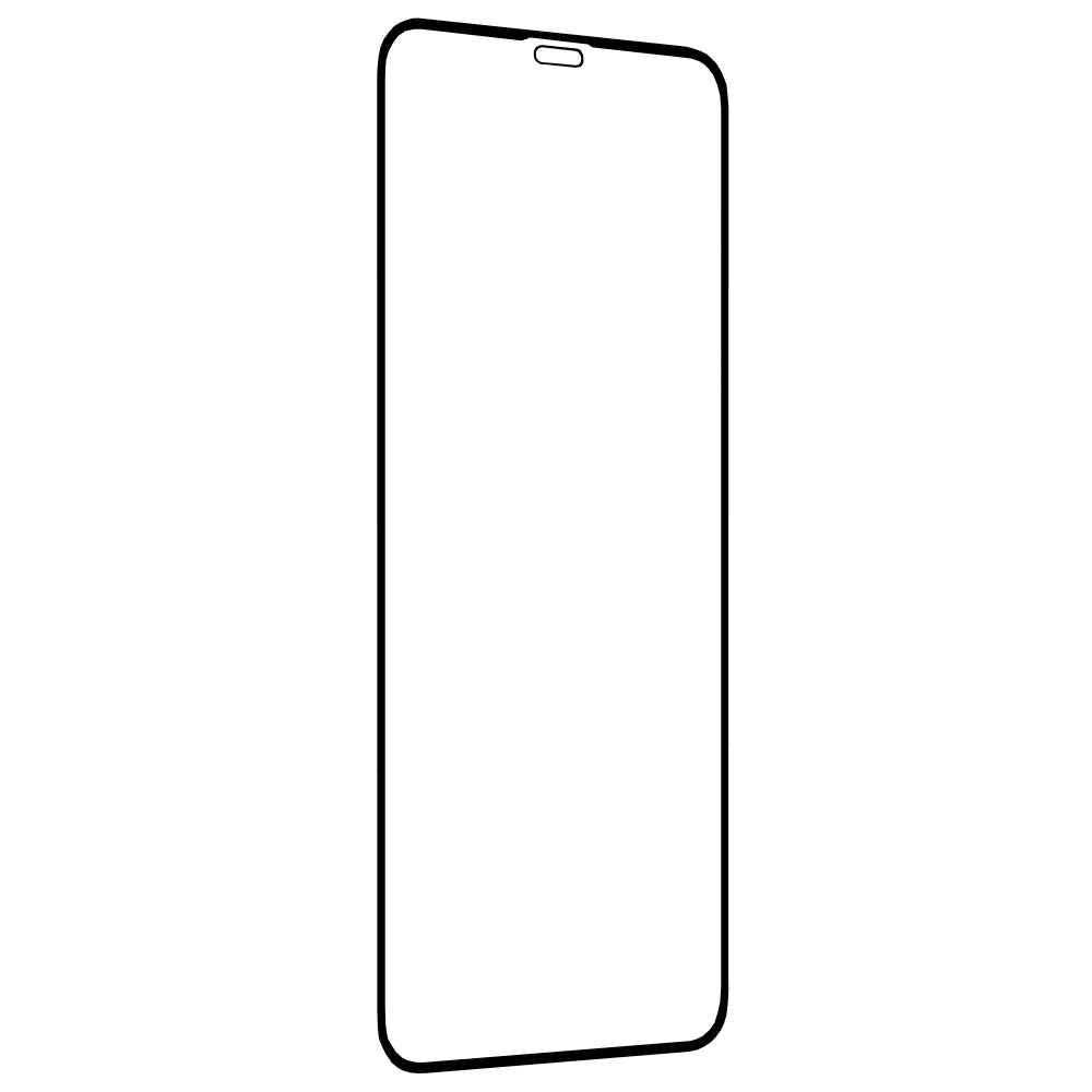 Techsuit skærmbeskyttelsesfilm til Apple iPhone 11 / XR, hærdet glas, fuld lim, 111D, sort