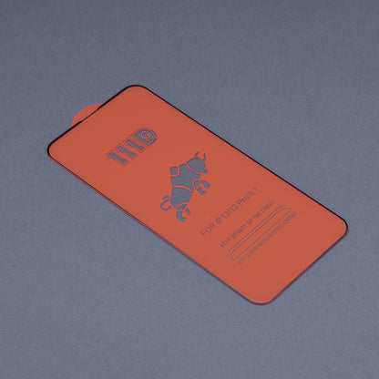 Techsuit skærmbeskyttelsesfilm til Apple iPhone 14 Plus / 13 Pro Max, hærdet glas, fuld lim, 111D, sort