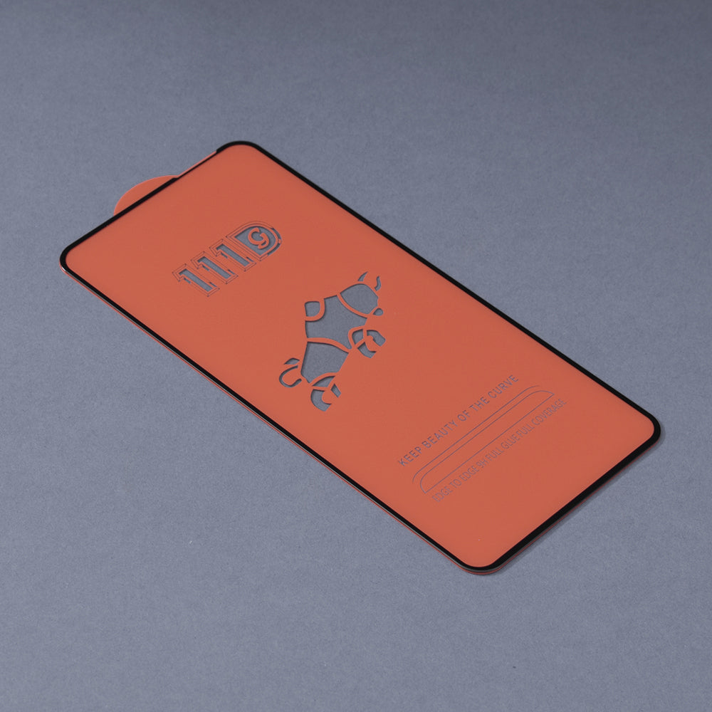 Techsuit skærmbeskyttelsesfilm til OnePlus Nord N200 5G / Oppo A74 5G / A54 5G, hærdet glas, fuld lim, 111D, sort