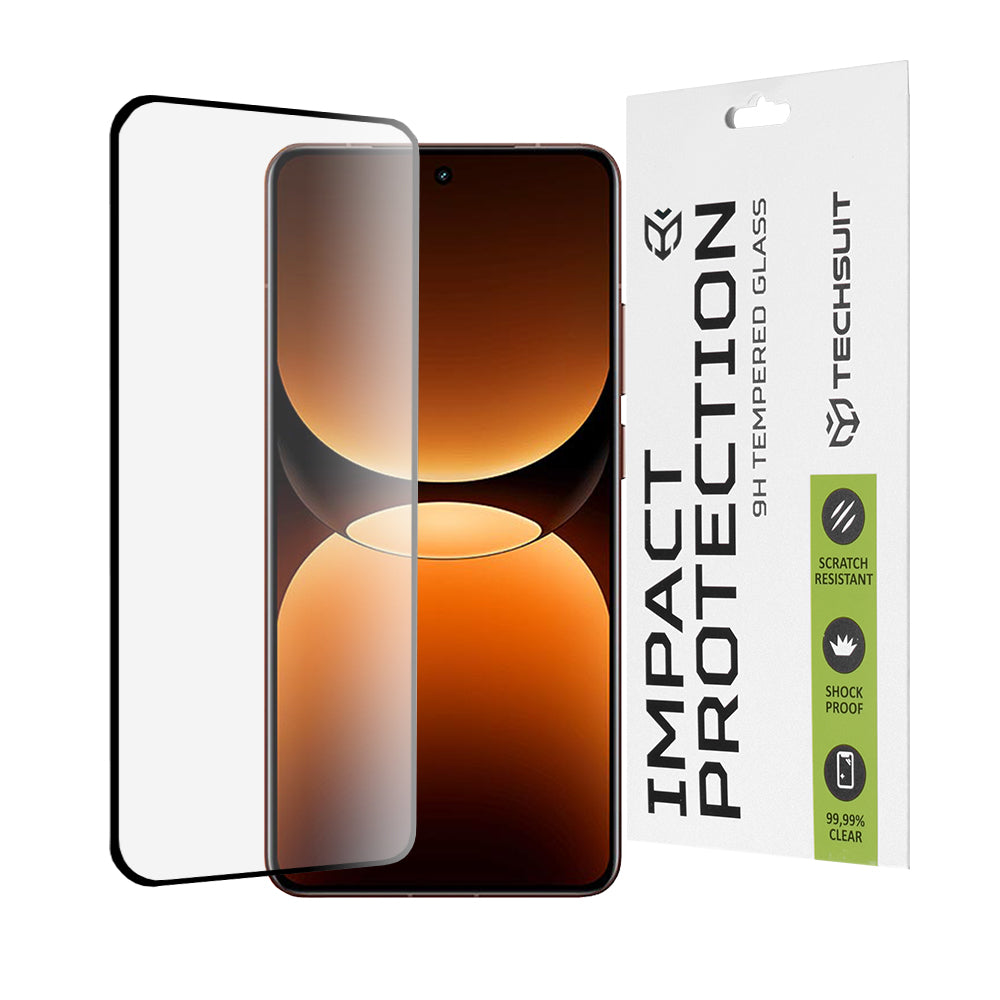 Techsuit Skærmbeskytter til Realme GT 7 Pro, Hærdet Glas, Full Glue, 111D, Sort