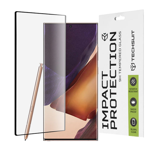 Techsuit skærmbeskytter til Samsung Galaxy Note 20 Ultra 5G N986 / Note 20 Ultra N985, hærdet glas, fuld lim, 111D, sort