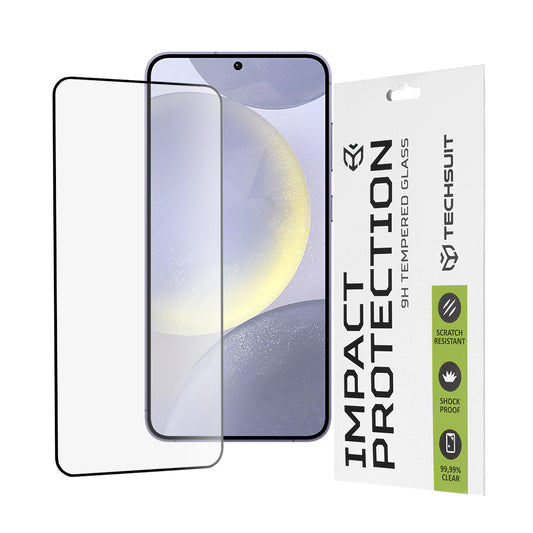 Techsuit Skærmbeskytter til Samsung Galaxy S25+ S936 / S24+ S926, Hærdet Glas, Full Glue, 111D, Sort