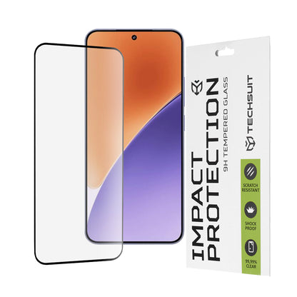 Techsuit Skærmbeskyttelsesfilm til Xiaomi 15, Hærdet Glas, Full Glue, 111D, Sort
