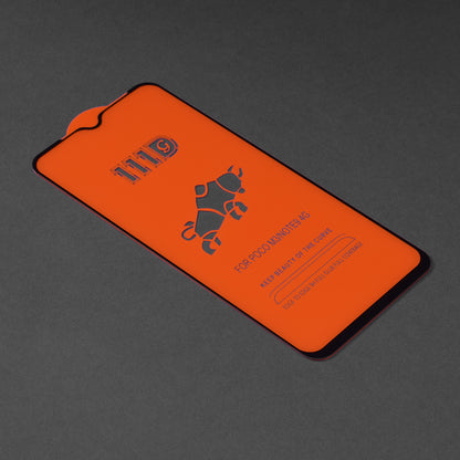 Techsuit Screen Protector Film for Xiaomi Redmi 9 Power / 9T / Poco M3, Tempered Glass, Full Glue, 111D, Black