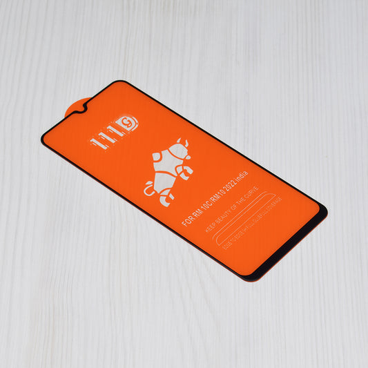 Techsuit Skærmbeskyttelsesfilm til Xiaomi Redmi A3x / A3, Hærdet Glas, Full Glue, 111D, Sort