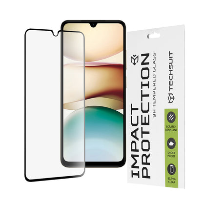 Techsuit skærmbeskytter til Xiaomi Redmi A5 4G (Standard), hærdet glas, fuld lim, 111D, sort