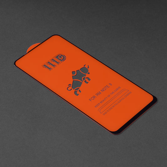 Techsuit skærmbeskyttelsesfilm til Xiaomi Redmi Note 9 / 10X 4G, hærdet glas, fuld lim, 111D, sort