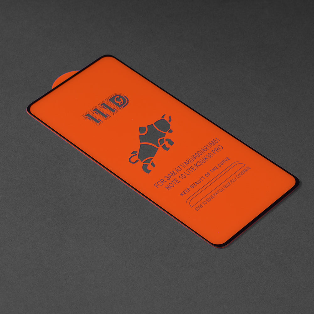 Techsuit Screen Protector Film for Xiaomi Redmi Note 9S / Note 9 Pro / Note 9 Pro Max, Tempered Glass, Full Glue, 111D, Black