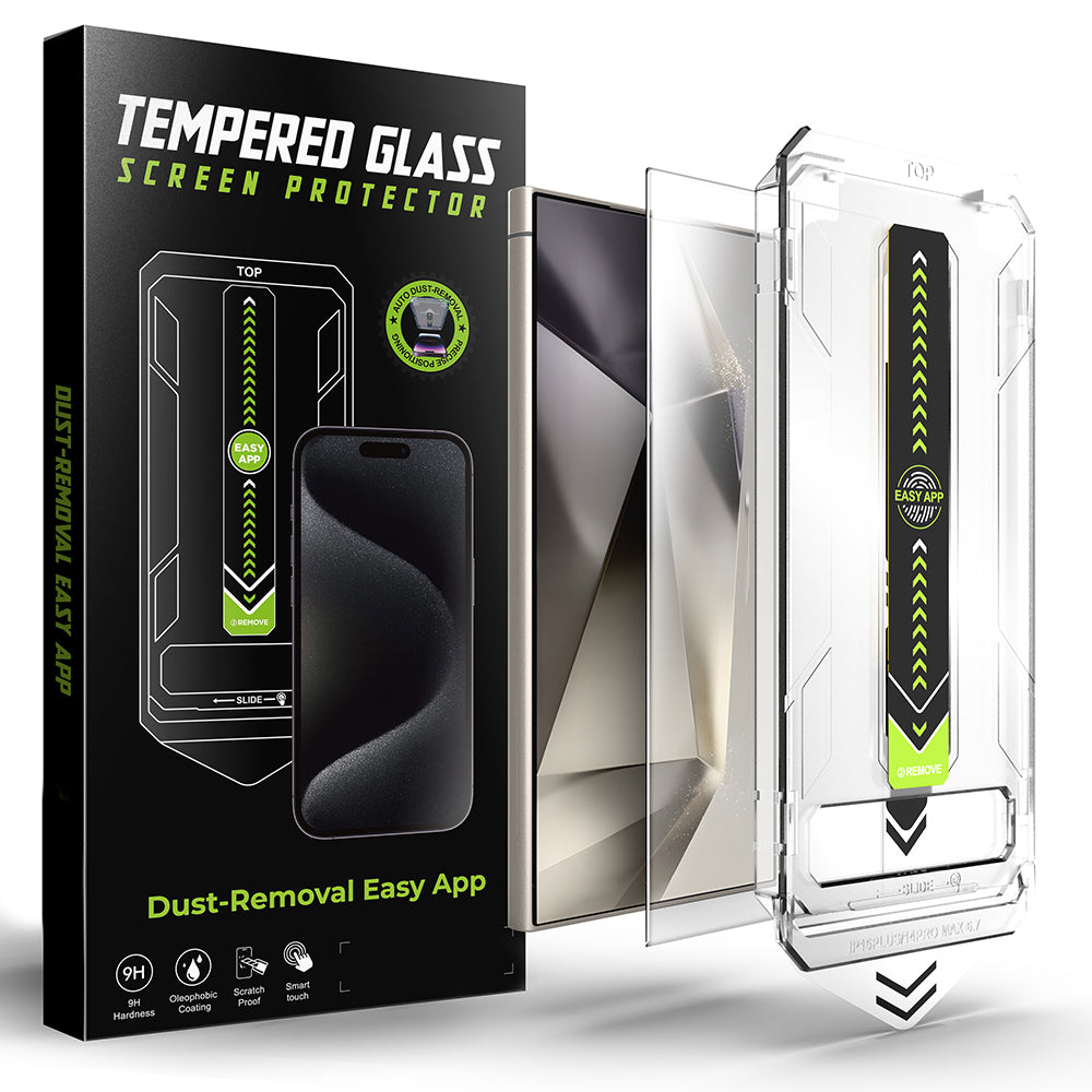 Techsuit TitanGlass CrystalHD Skærmbeskyttelsesfilm til Samsung Galaxy S24 Ultra S928, Sikkerhedsglas, Fuld Lim