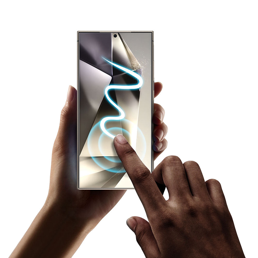 Techsuit TitanGlass CrystalHD Skærmbeskyttelsesfilm til Samsung Galaxy S24 Ultra S928, Sikkerhedsglas, Fuld Lim