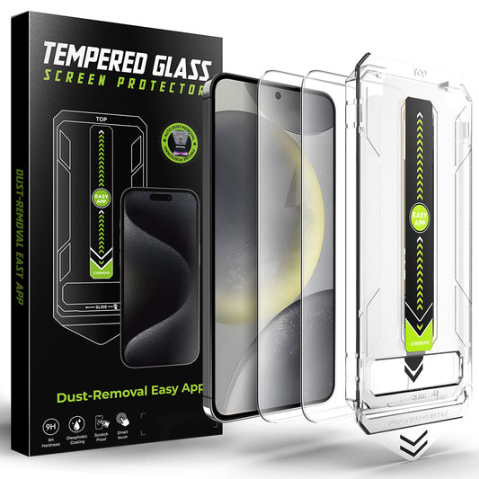 Techsuit TitanGlass CrystalHD Skærmbeskytter til Samsung Galaxy S25+ S936 / S24+ S926, Hærdet Glas, Fuld Lim, Sæt med 2 stk