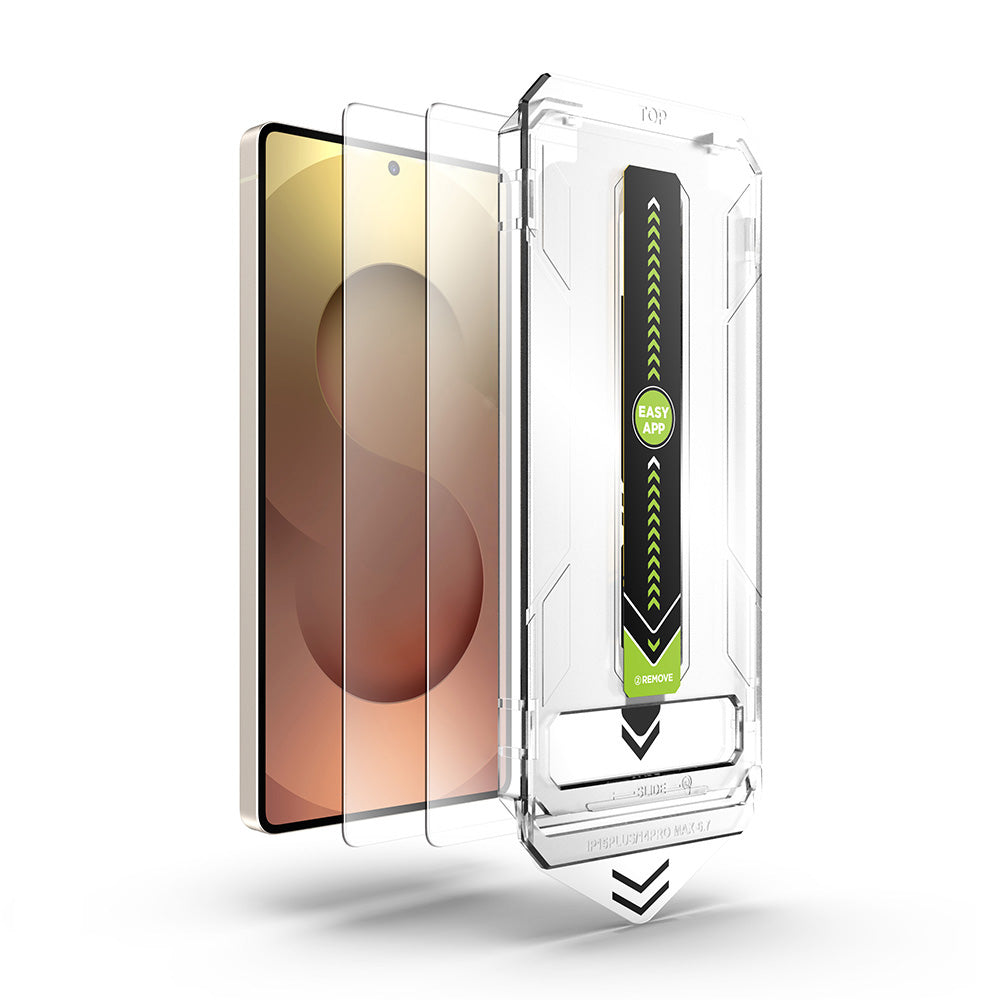 Techsuit TitanGlass CrystalHD Skærmbeskytter til Samsung Galaxy A56 A566 / S24 FE S721, Hærdet Glas, Fuld Lim, Sæt med 2 stk.