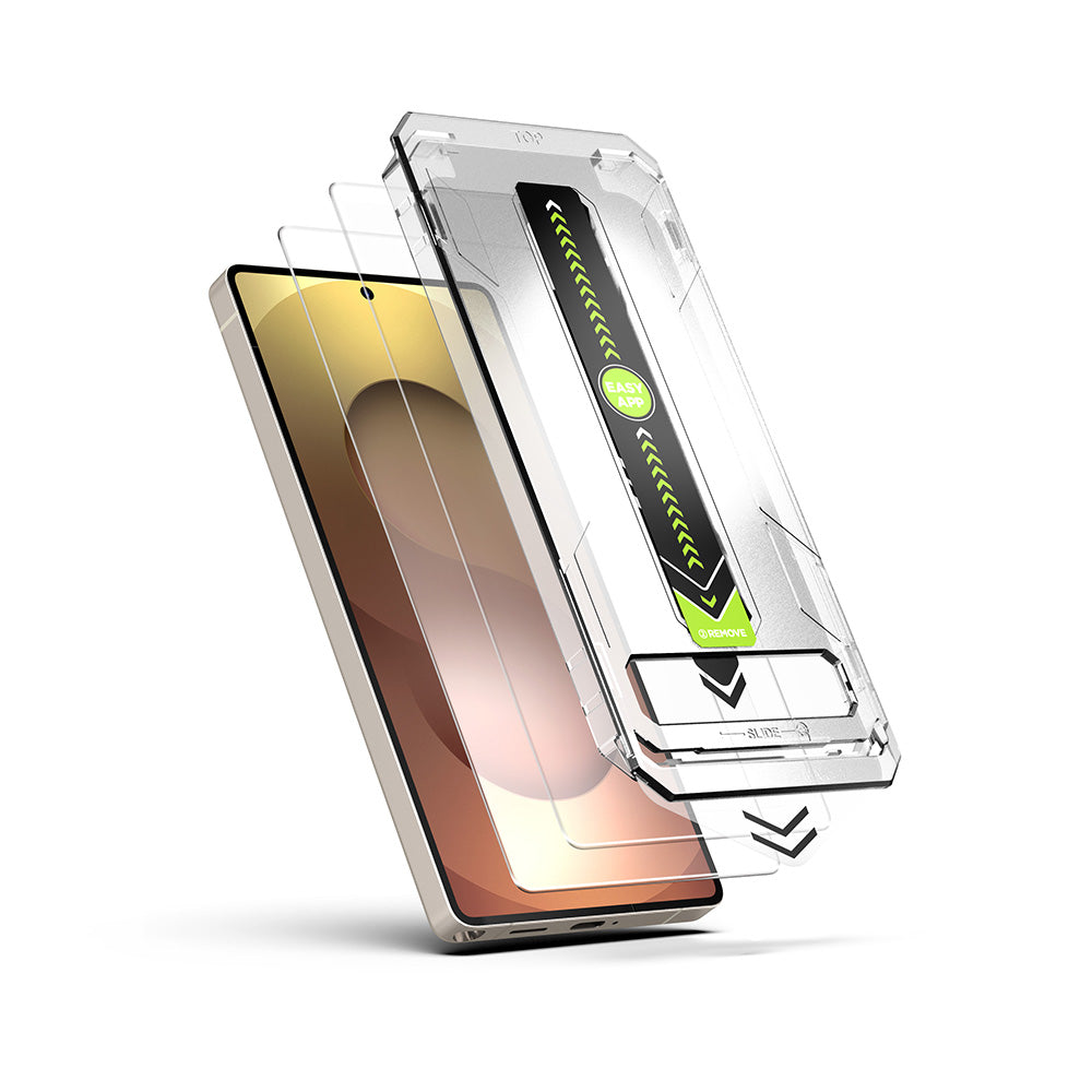 Techsuit TitanGlass CrystalHD Skærmbeskytter til Samsung Galaxy A56 A566 / S24 FE S721, Hærdet Glas, Fuld Lim, Sæt med 2 stk.