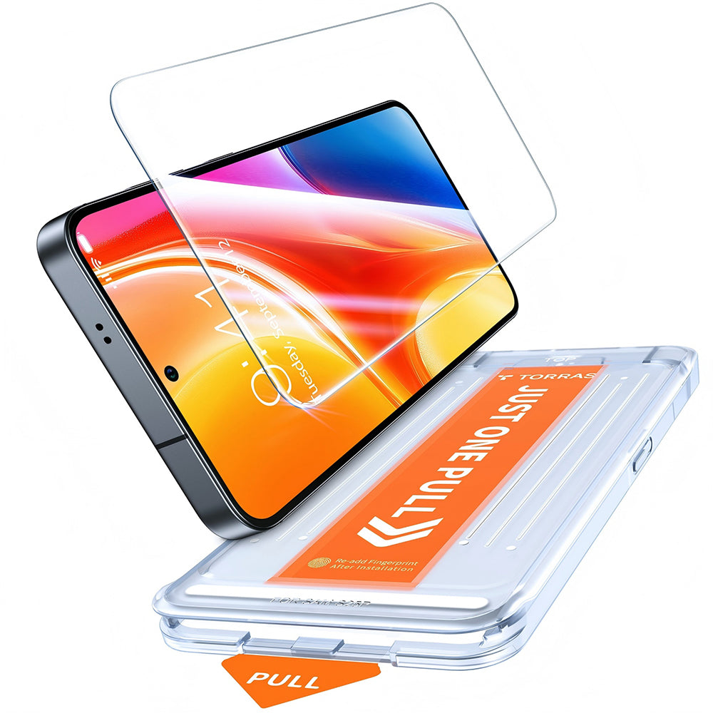 Beskyttelsesfilm til skærm Torras GlassGo Install Master til Samsung Galaxy S26 Plus S947, Hærdet Glas, Fuldklæbende, Gennemsigtig