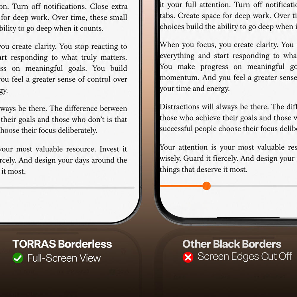 Torras HD Skærmbeskyttelsesfilm til Apple iPhone 18 Pro Max / 17 Pro Max, Hærdet Glas, Fuld Lim
