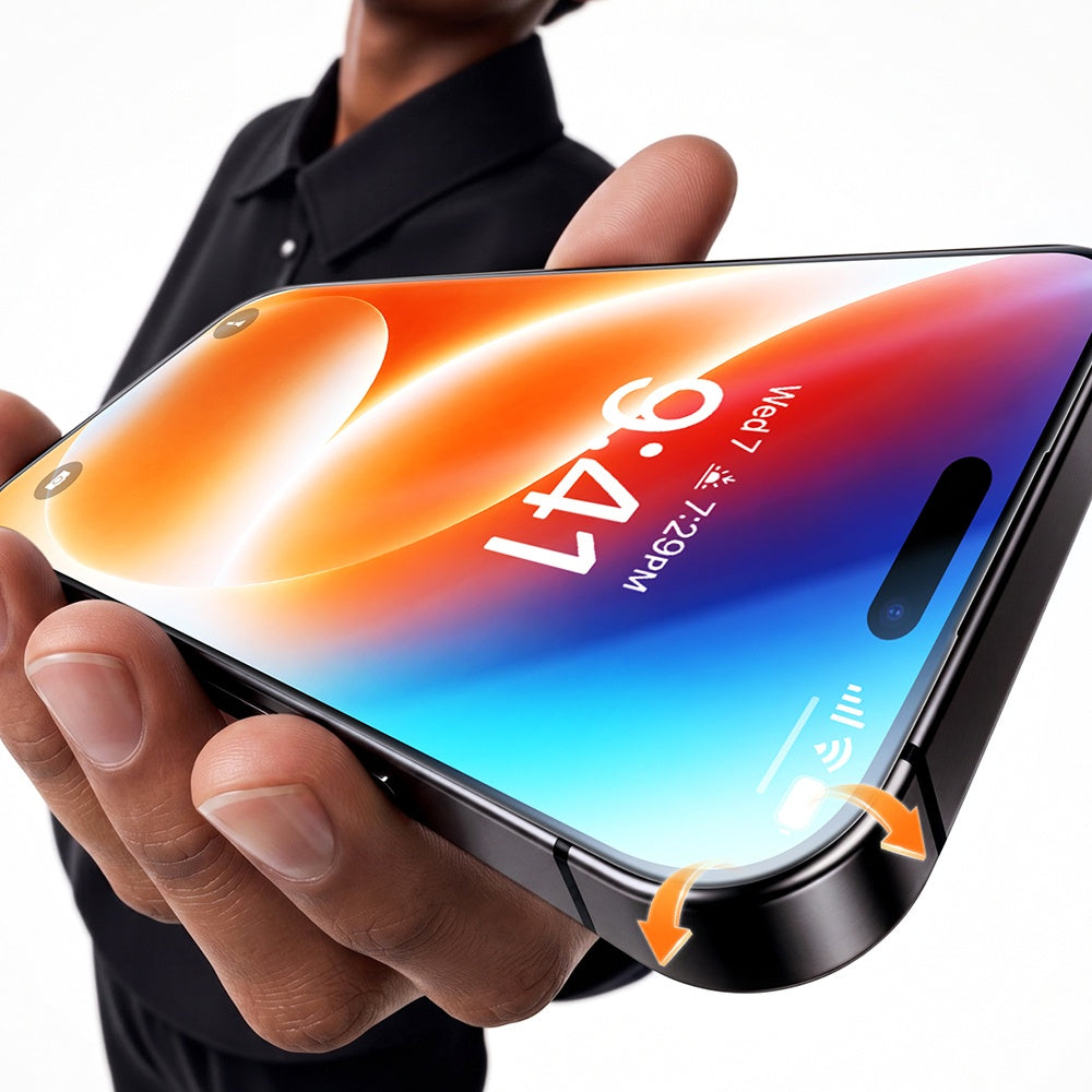 Torras HD Shield Skærmbeskyttelsesfilm til Apple iPhone 18 Pro / 17 Pro, Hærdet Glas, Fuld Lim, Sort