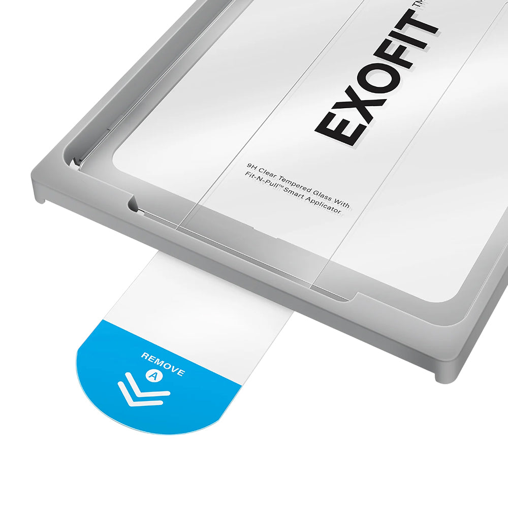 Skærmbeskyttelsesfilm UNIQ Optix Exofit til Apple iPad (2025), hærdet glas, fuld lim