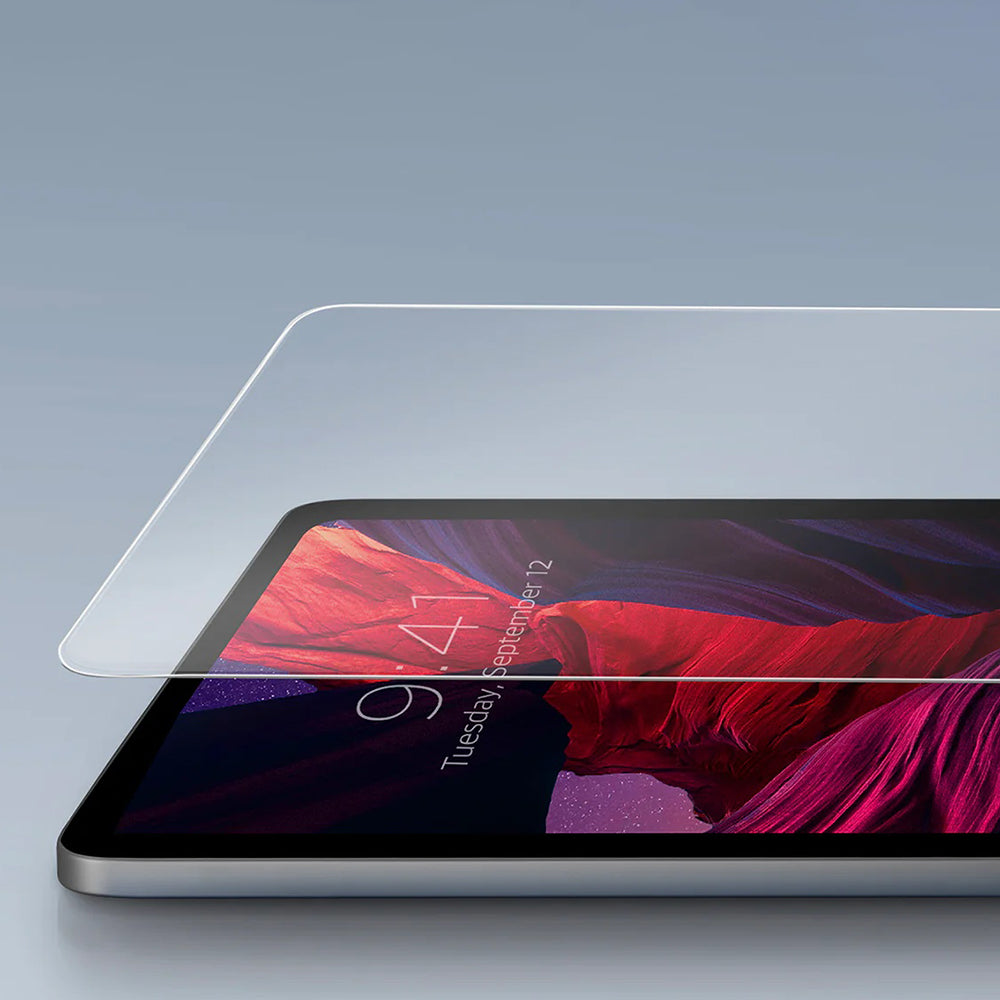 Skærmbeskyttelsesfilm UNIQ Optix Exofit til Apple iPad (2025), hærdet glas, fuld lim