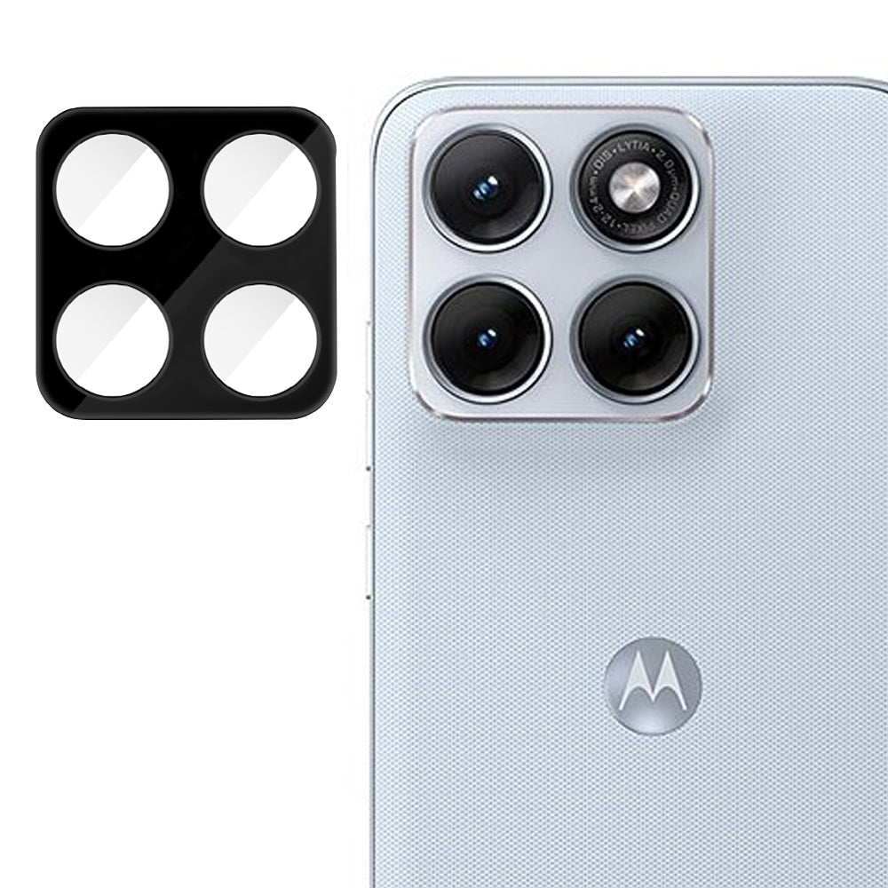 Beskyttelsesfilm til bagkamera Techsuit til Motorola Edge 70 Fusion, hærdet glas, sort