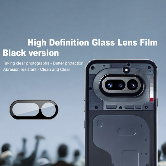 Techsuit beskyttelsesfilm til bagkamera til Nothing Phone (4a), hærdet glas, sort