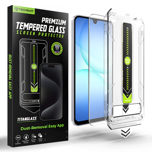 Techsuit TitanGlass CrystalHD Skærmbeskytter til Samsung Galaxy A17 5G / A16 5G A166 / A16 4G A165, Hærdet Glas