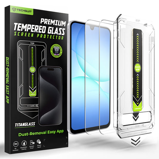 Techsuit TitanGlass CrystalHD Skærmbeskytter til Samsung Galaxy A17 5G / A16 5G A166 / A16 4G A165, Hærdet Glas, Sæt med 2 stk.